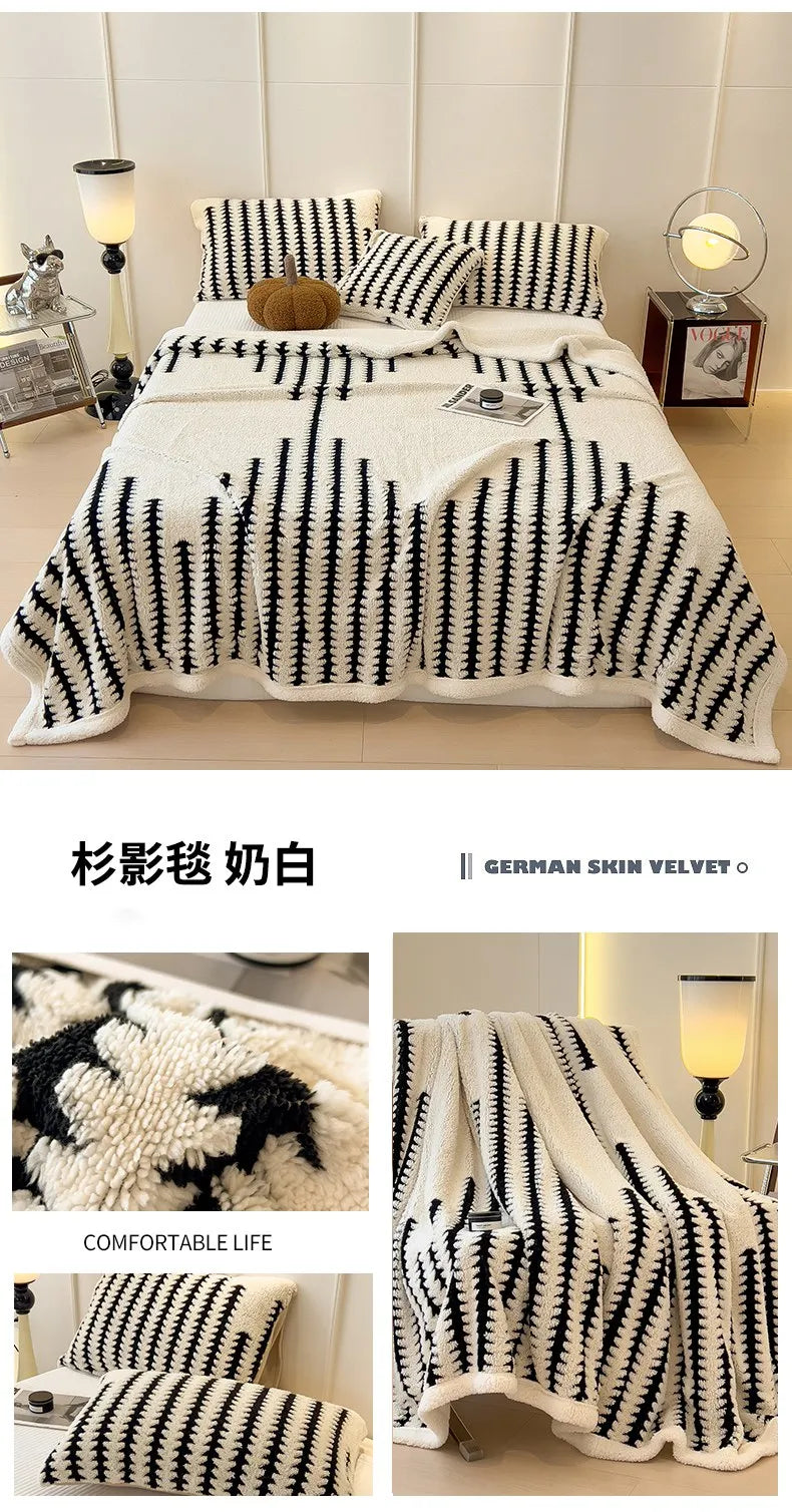 Coperta In Flanella Morbida Multifunzionale Queen Size Antistatica Portatile Per Pisolino Confortevole Delicata