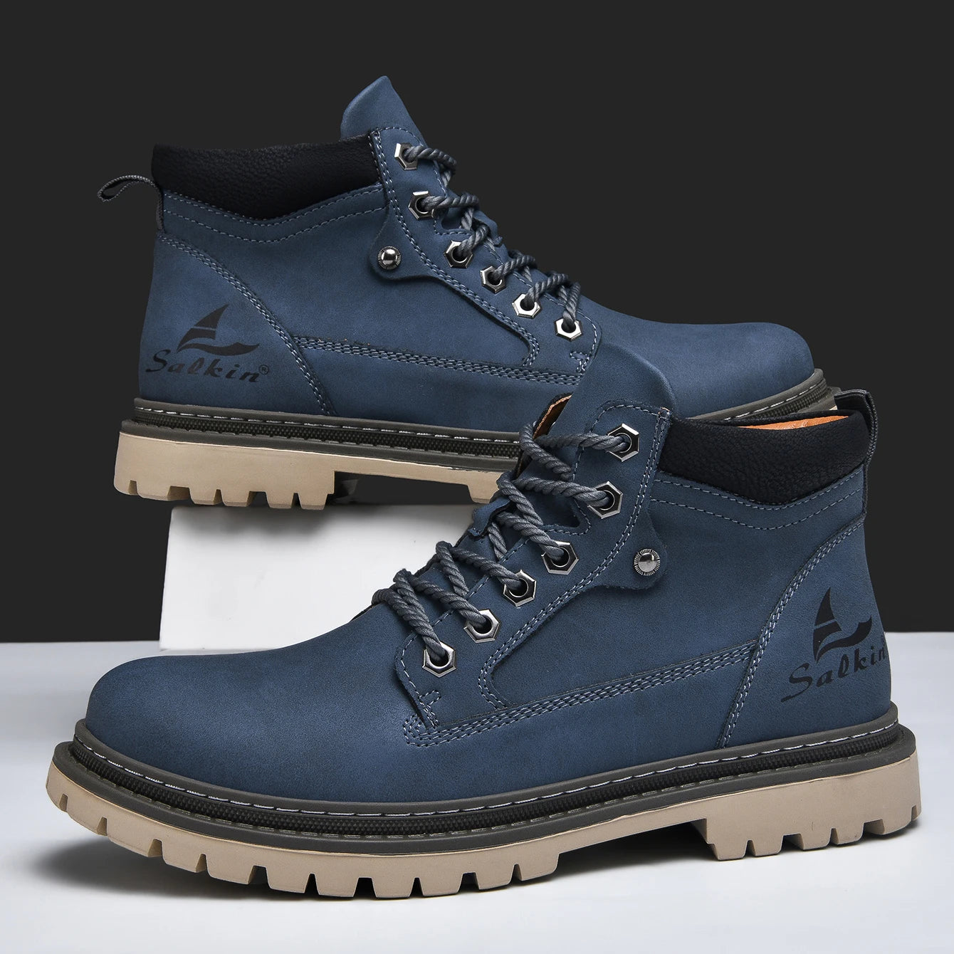 Stivali Da Uomo In Pelle Fatti A Mano Per Lavoro E Trekking Outdoor Antiscivolo Invernali