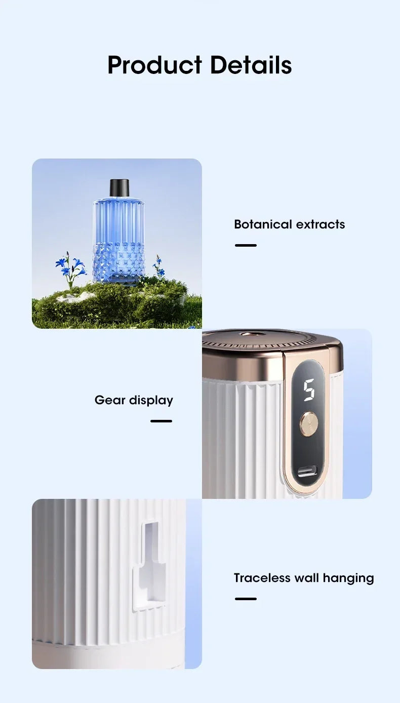 Mini Diffusore Di Oli Essenziali Ricaricabile 5 Marce Per Aromaterapia Umidificatore A Nebbia Grande Per Casa Ufficio