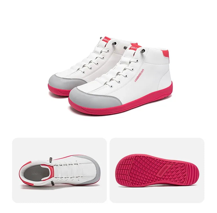 HOBIBEAR Scarpe Mid Top Da Donna Con Punta Larga In Pelle Artificiale Antiscivolo Per Esterno