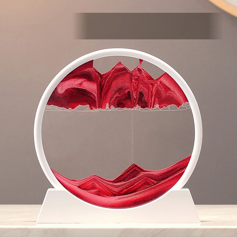 Clessidra Liquida 3D Arte Sabbia In Movimento In Vetro Regalo Originale Decorazione Per Casa E Ufficio