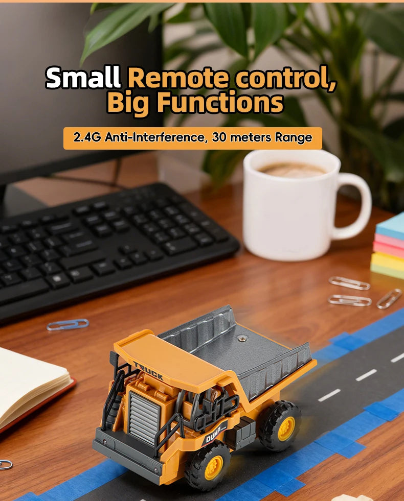 Modellino RC 1 64 ZWN Escavatore Telecomandato Camion Ribaltabile Carrello Elevatore In Lega E Plastica Per Bambini