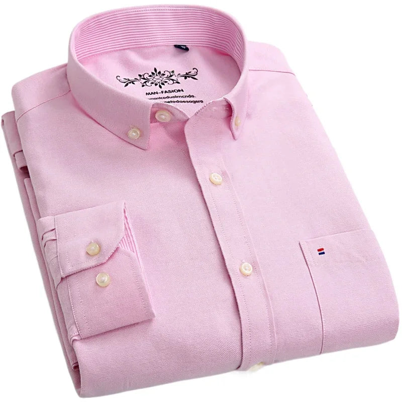 Novità Camicia Da Uomo Slim Fit Maniche Lunghe Formale Con Tasca Singola In Morbido Cotone Scozzese Per Ufficio