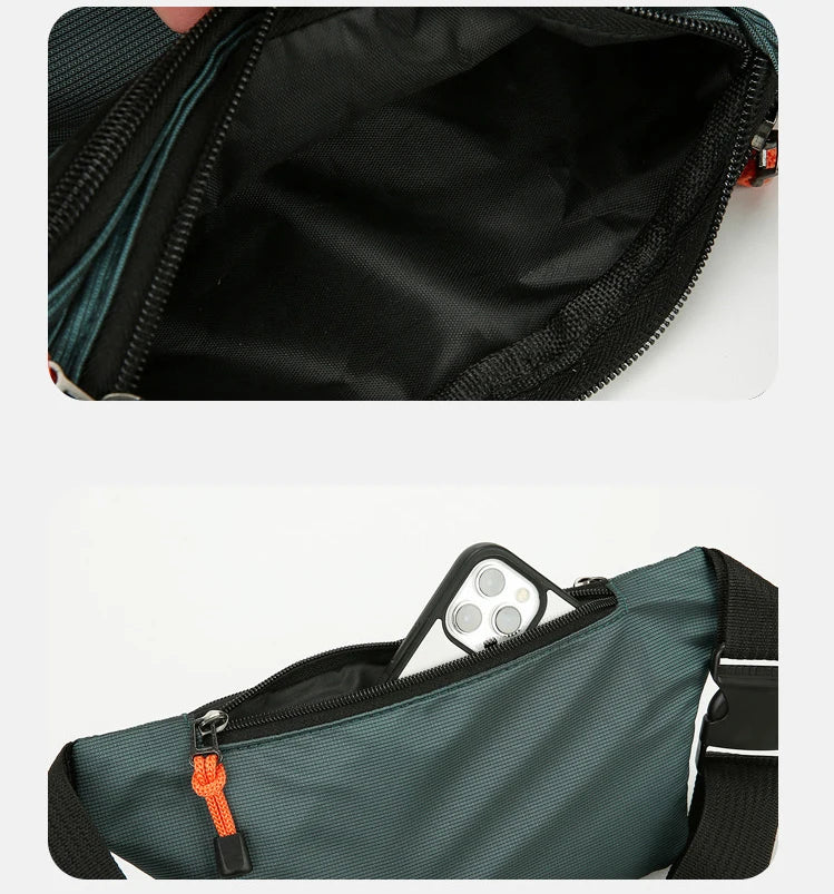Marsupio da Uomo Impermeabile Unisex Borsa a Tracolla per Corsa e Attività Leggero e Resistente