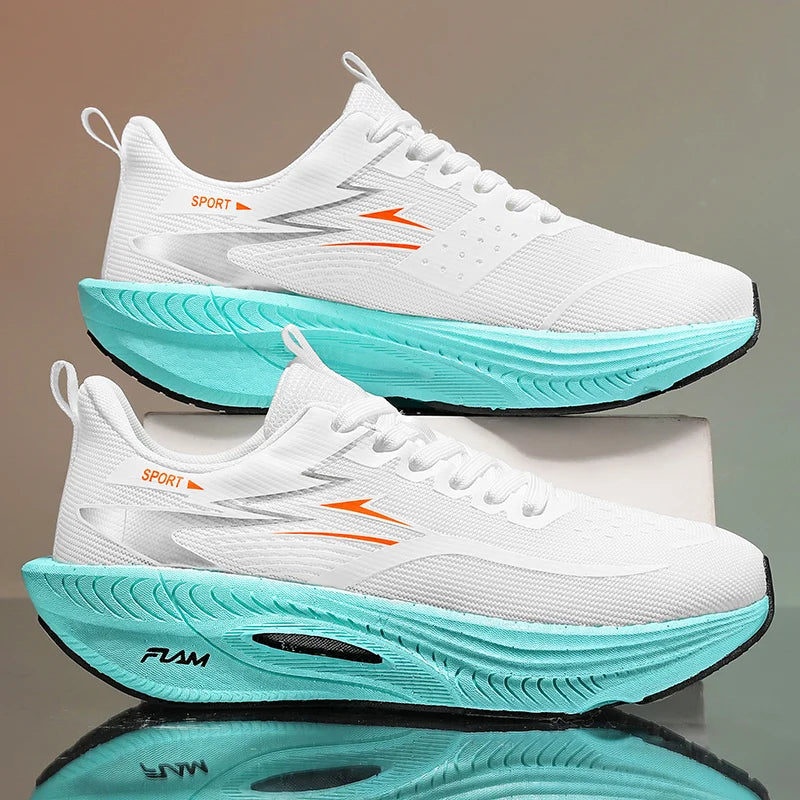 Scarpe Da Corsa Uomo Sneakers Antiscivolo Ammortizzate Con Piastra In Carbonio Per Allenamento E Tennis In Mesh 2026
