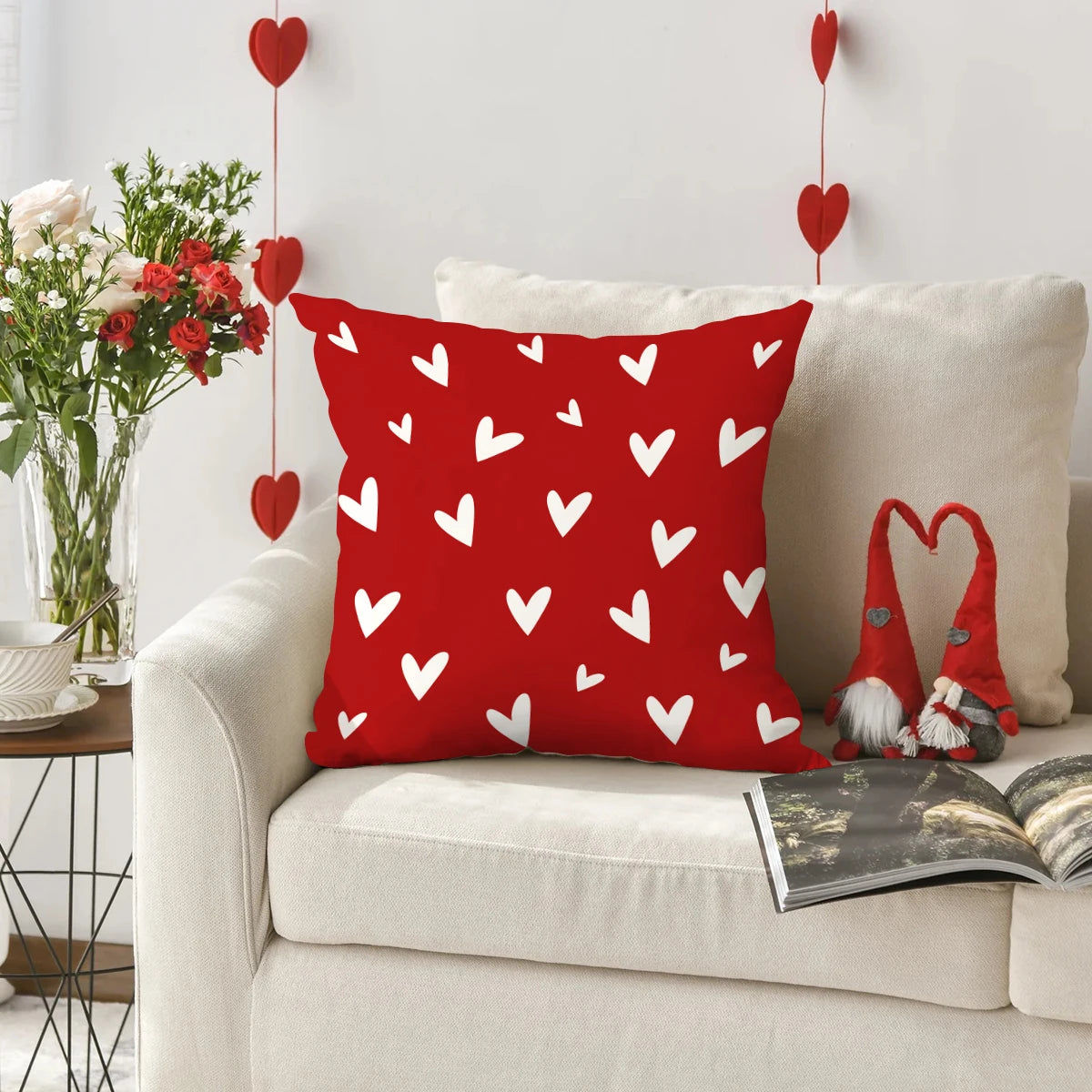 Due Fodere Per Cuscino San Valentino Con Busta D Amore Per Decorazione Divano E Anniversario Di Matrimonio