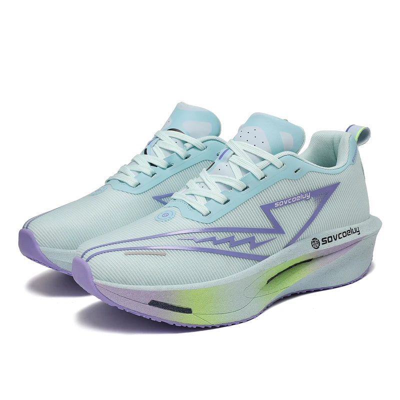 Scarpe Da Corsa Carbon Board Specialità Maratona Uomo Donna Traspiranti Leggere Antiscivolo Sneakers