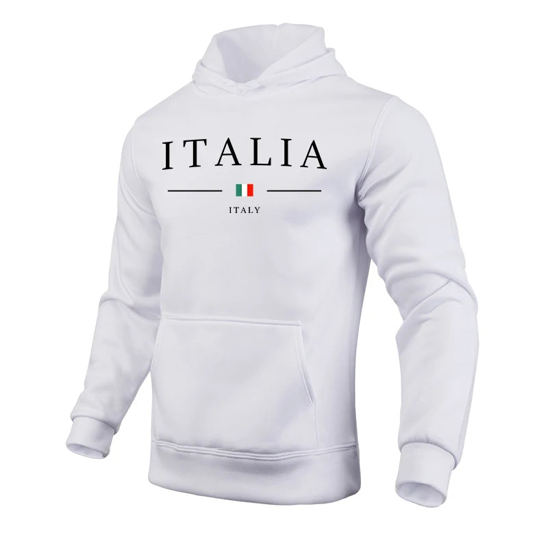 Felpe Con Cappuccio Stampate Fahsion Italia Per Uomo Maniche Lunghe Alta Qualità 2025 Fitness Sportive Casual