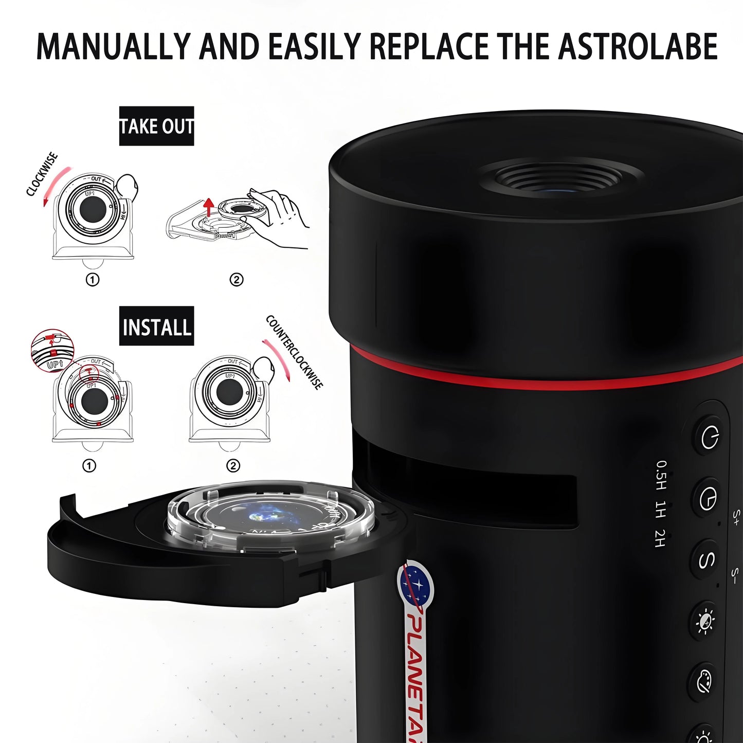 Luce Di Proiezione Planetaria Ultra HD 10 In 1 Con Timer Da Mezzo Ora E Controllo A 6 Tasti