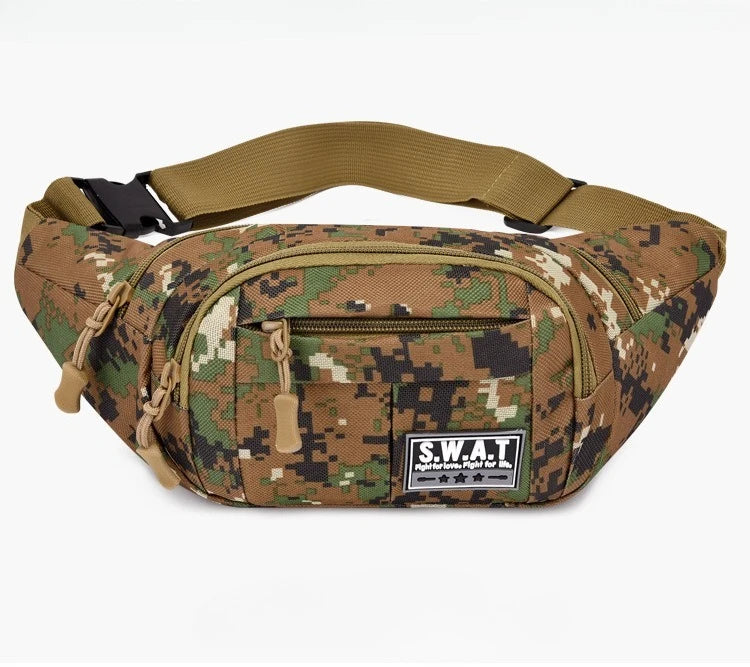 Nuovo Marsupio da Uomo Multistrato con Quattro Cerniere Borsa da Petto per Sport Outdoor e Tempo Libero