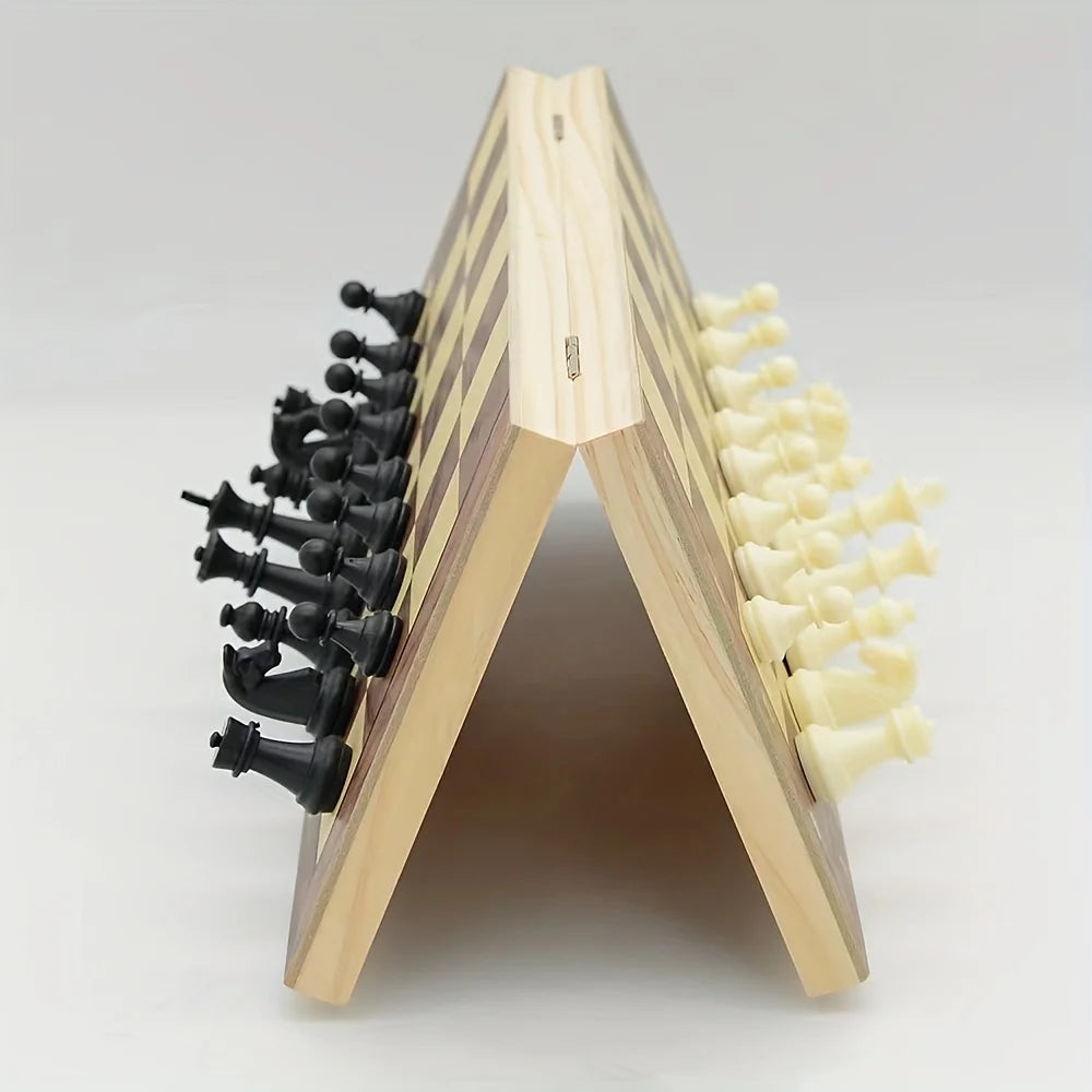 Scacchi Set Pieghevoli Magnetici In Legno Massello Per Bambini Regalo Di Famiglia Giochi Di Strategia