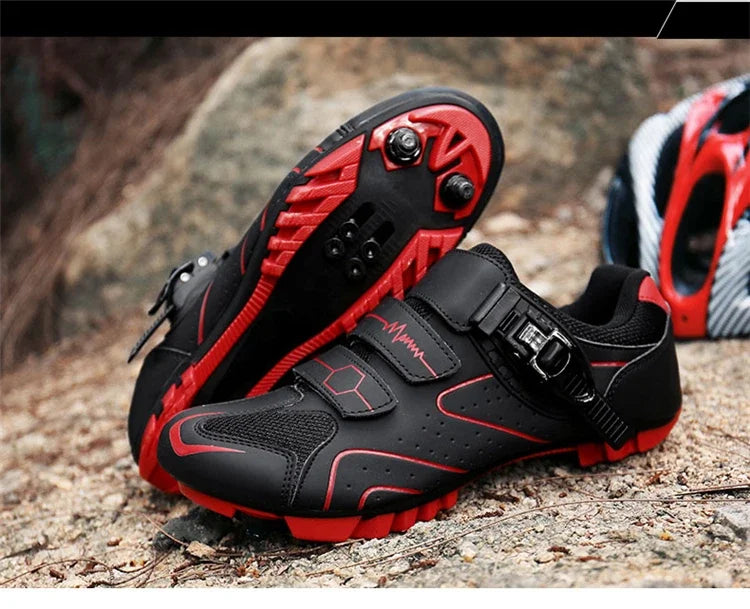 Scarpe Da Ciclismo MTB Da Uomo Traspiranti Antiscivolo Con Tacchetti Sportivi Professionali