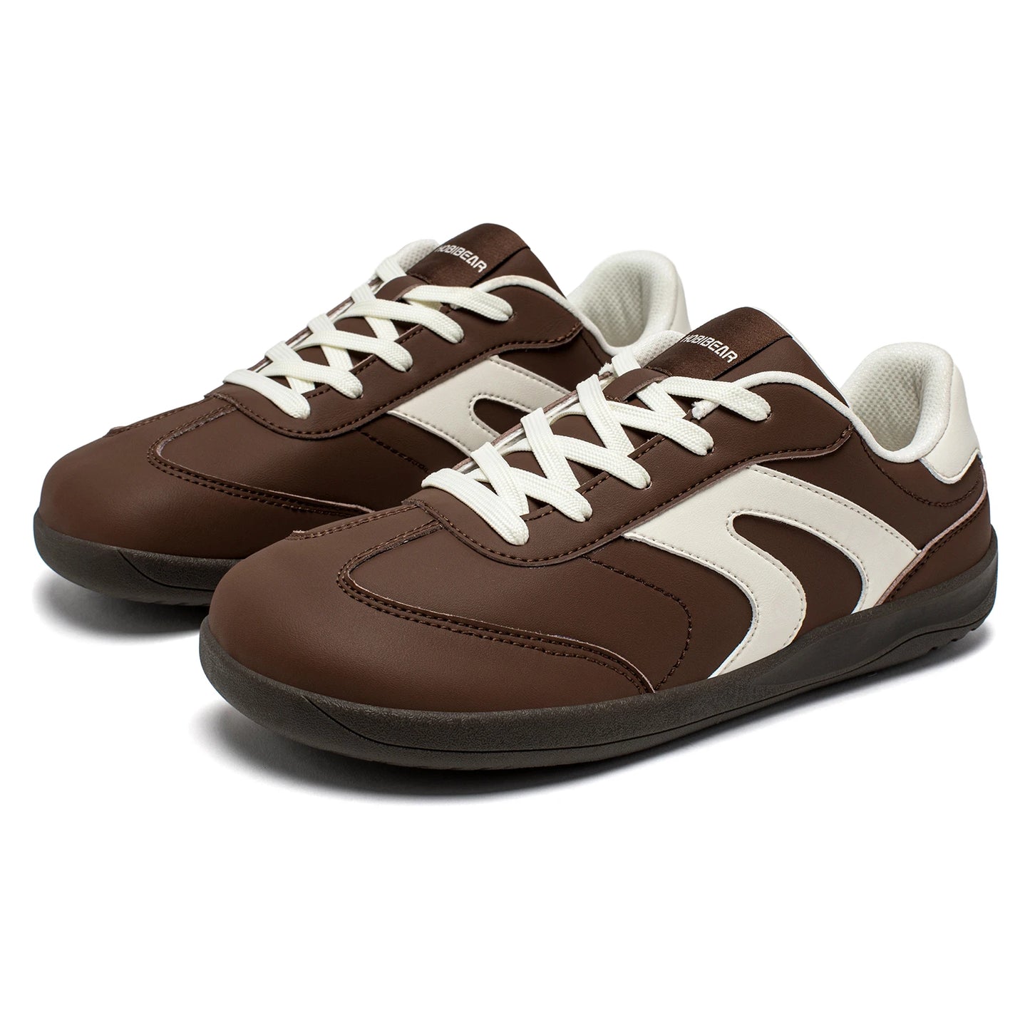Hobibear Scarpe A Punta Larga Sneakers Unisex In Pelle Artificiale Zero Drop Retrò Per Uomo E Donna