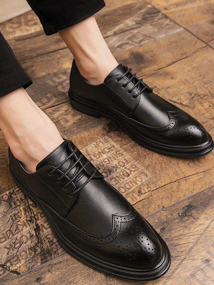 Scarpe Brogue In Pelle Di Alta Qualità Uomo Classiche E Eleganti Da Ufficio E Da Sposa