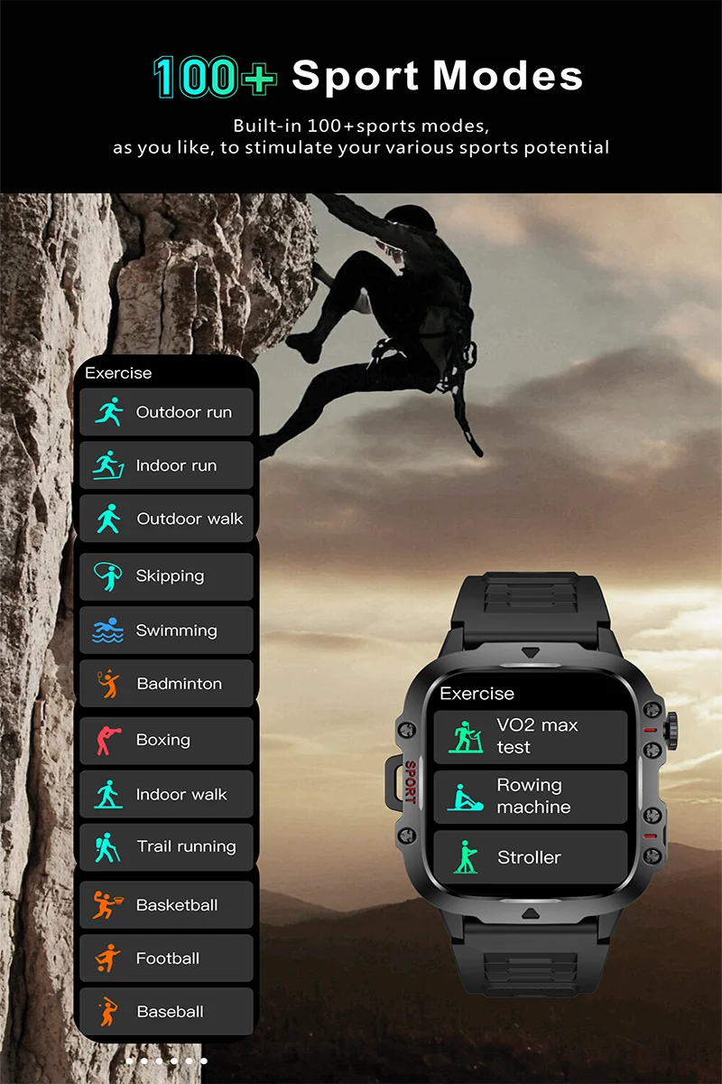 Orologio Fitness Con Schermo Da 1,96 Pollici 3ATM Chiamate Bluetooth Impermeabile Frequenza Cardiaca