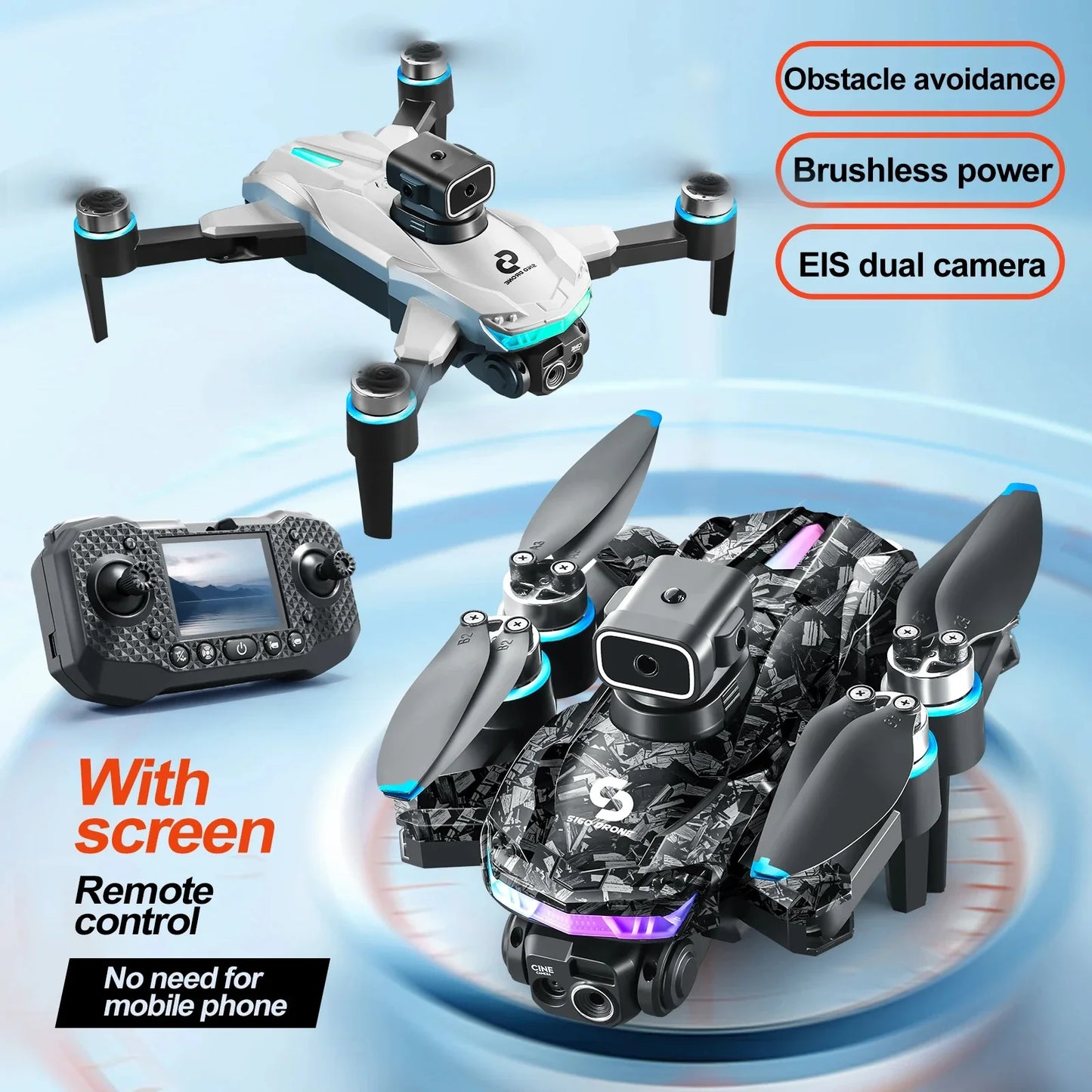 Drone Professionale 4K S160 Con Doppia Fotocamera FPV WIFI Evitamento Ostacoli Controllo Remoto RC