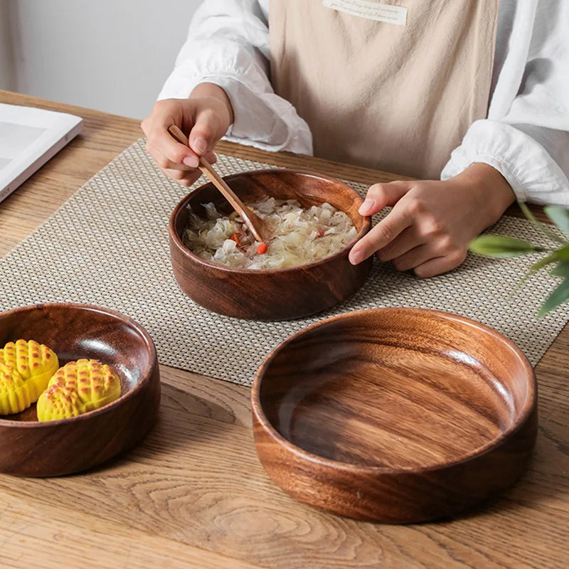 Ciotola In Legno Massello Per Barca In Noce Insalatiera Creativa Per Frutta Utensili Da Cucina Vintage Per Casa