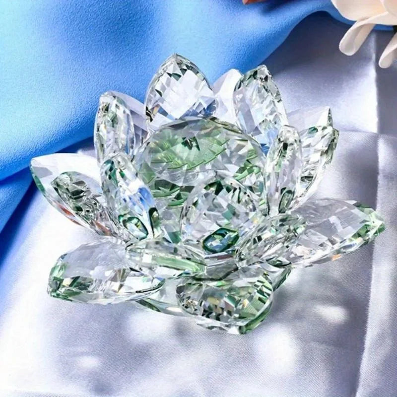 Figurina Fiore Di Loto In Vetro Cristallo Nozze E Casa Collezione Ornamenti Da Tavolo Regalo Souvenir