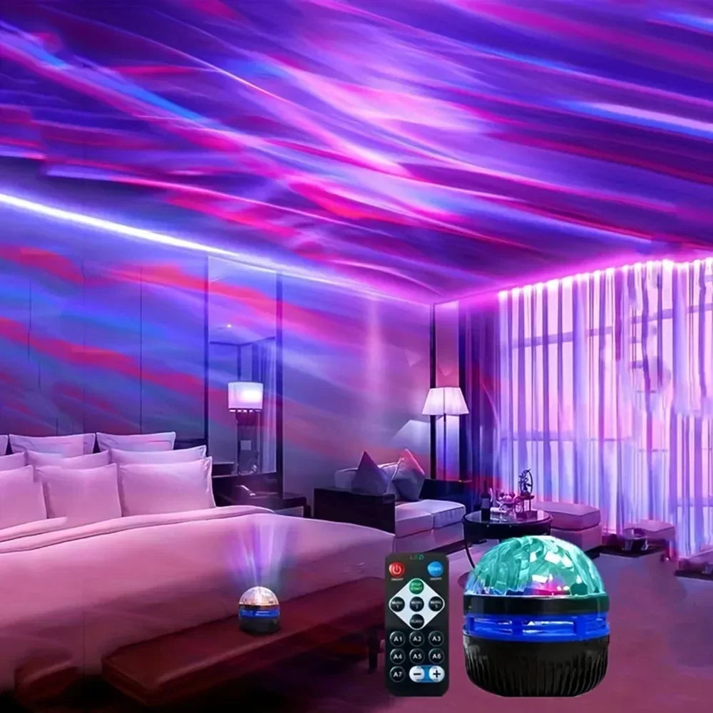 Proiettore USB Aurora Galassia Luce Notturna Telecomando Rotante per Compleanni Matrimonio Natale Decorazioni Feste
