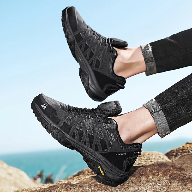Hikeup Scarpe Trekking Da Uomo Traspiranti Con Lacci Ammortizzate Per Esterno E Arrampicata