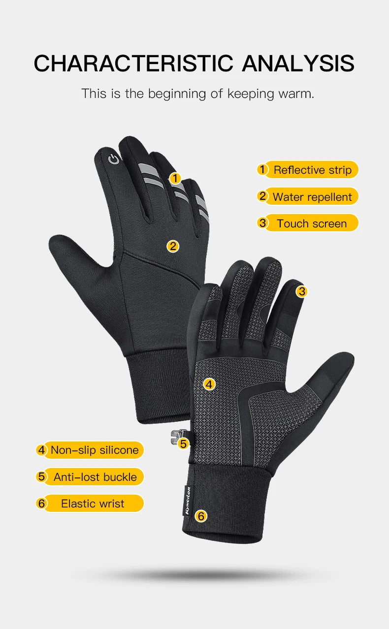 Guanti Invernali Da Ciclismo Esterno Impermeabili Antivento Con Touch Screen Per Moto Sci Equitazione Universali 3M