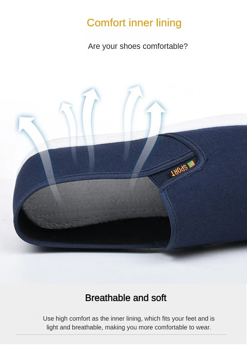 Scarpe Da Ginnastica In Tela Da Uomo Basse Leggere Vulcanizzate Slip On Casual Spedizione Gratuita A Prezzi Accessibili