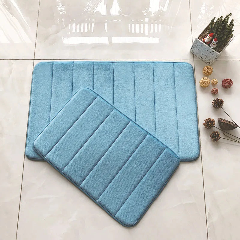 Tappetino Antiscivolo Per Bagno Trapuntato In Pile Corallo VIKAMA Assorbente E Resistente Per Ingresso Domestico