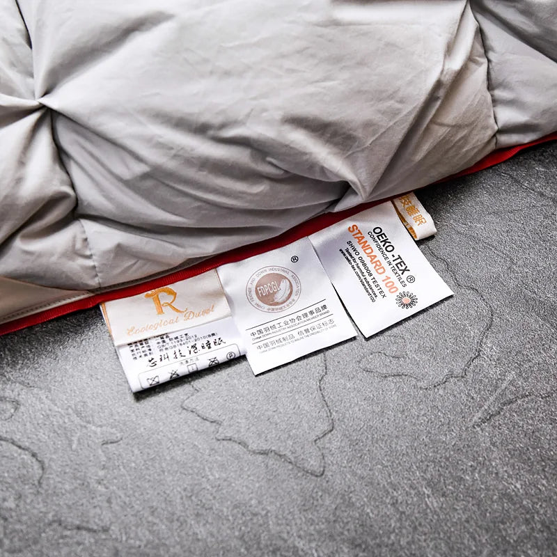 Piumino In Piuma Oca Bianca Caldo Inverno Spesso 3D Imbottitura Coperta Trapunta Letto Singolo Doppia