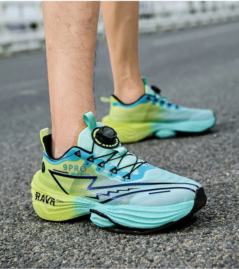 Letcomfit Scarpe Da Corsa Uomo 2025 Ammortizzazione Piastra Carbonio Scarpe Da Ginnastica Maratona Leggere Antiscivolo