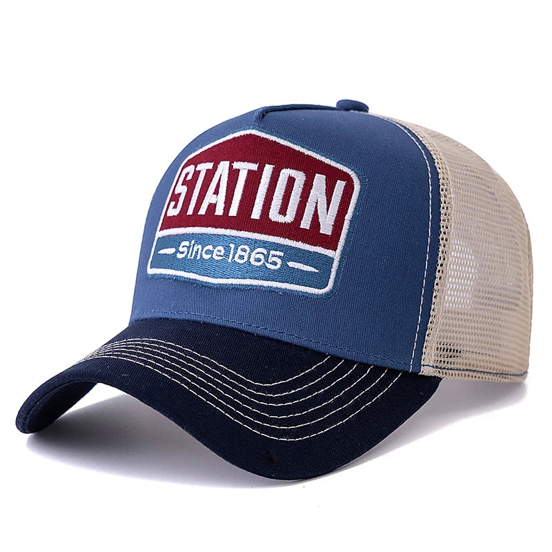 Berretto Trucker Unisex Ventilato Rete Estate Streetwear UP Positive Stazione SA Station