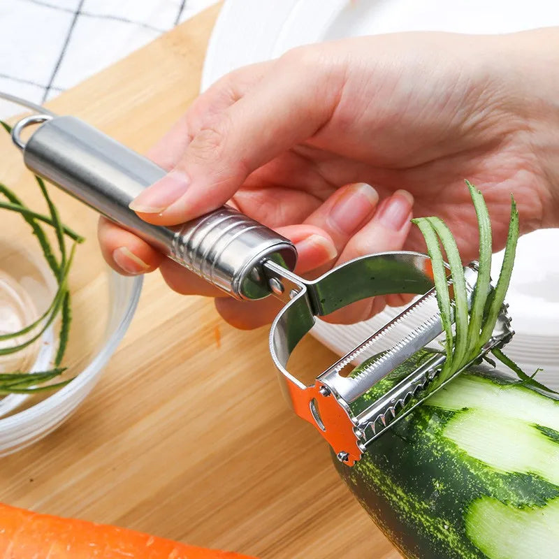 Pelapatate In Acciaio Inossidabile 2in1 Multifunzione Grattugia Per Carote E Frutta Utensili Da Cucina Pelador