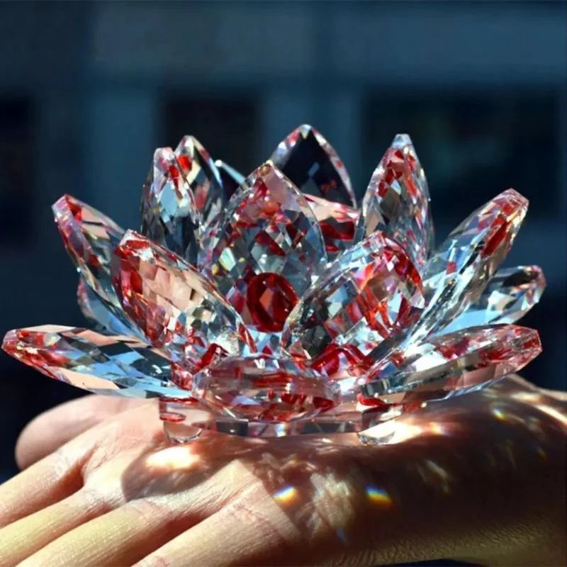 Figurina Fiore Di Loto In Vetro Cristallo Nozze E Casa Collezione Ornamenti Da Tavolo Regalo Souvenir
