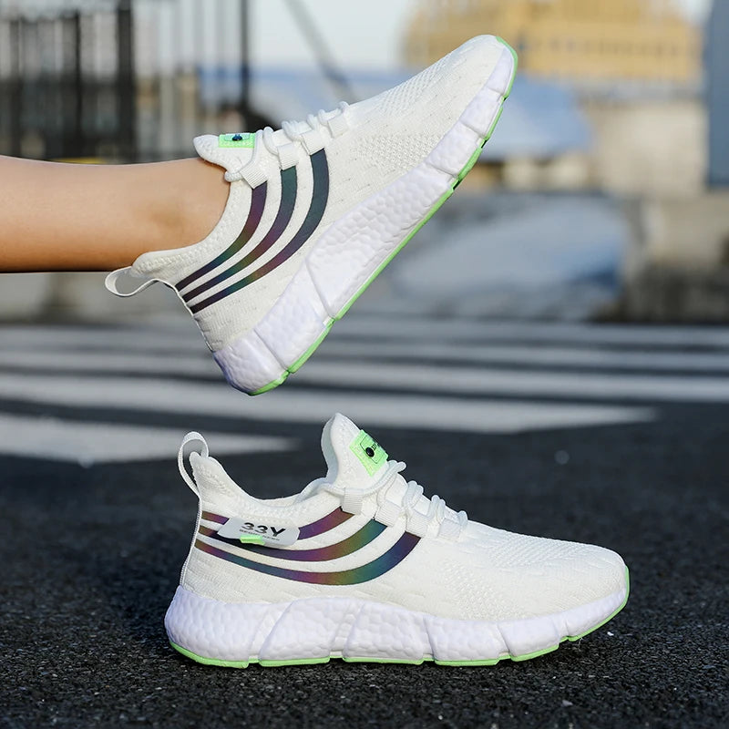 Scarpe Sportive Da Uomo Leggere E Traspiranti Sneakers Da Corsa Nere In Mesh Esterni Scarpe Da Passeggio Atletiche