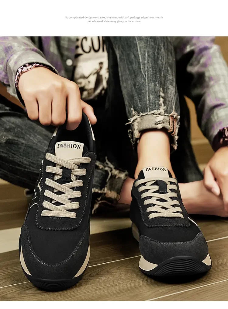 Sneakers Casual Uomo Designer Retro Scarpe Da Corsa In Microfibra Tessuto Pelle Traspirante Con Plateau Interno