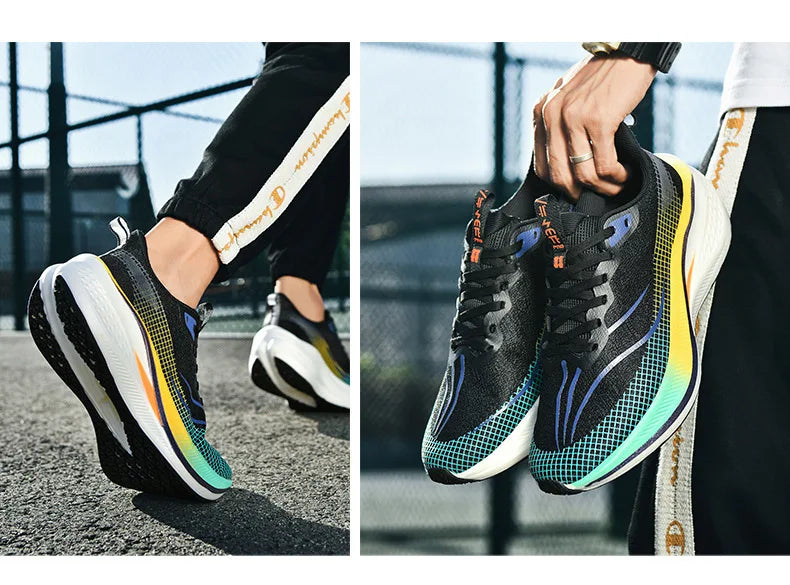 Scarpe da Corsa Sound Friction Rabbit 7PR con Piastra in Carbonio Traspiranti Leggere Sneakers Casual Unisex