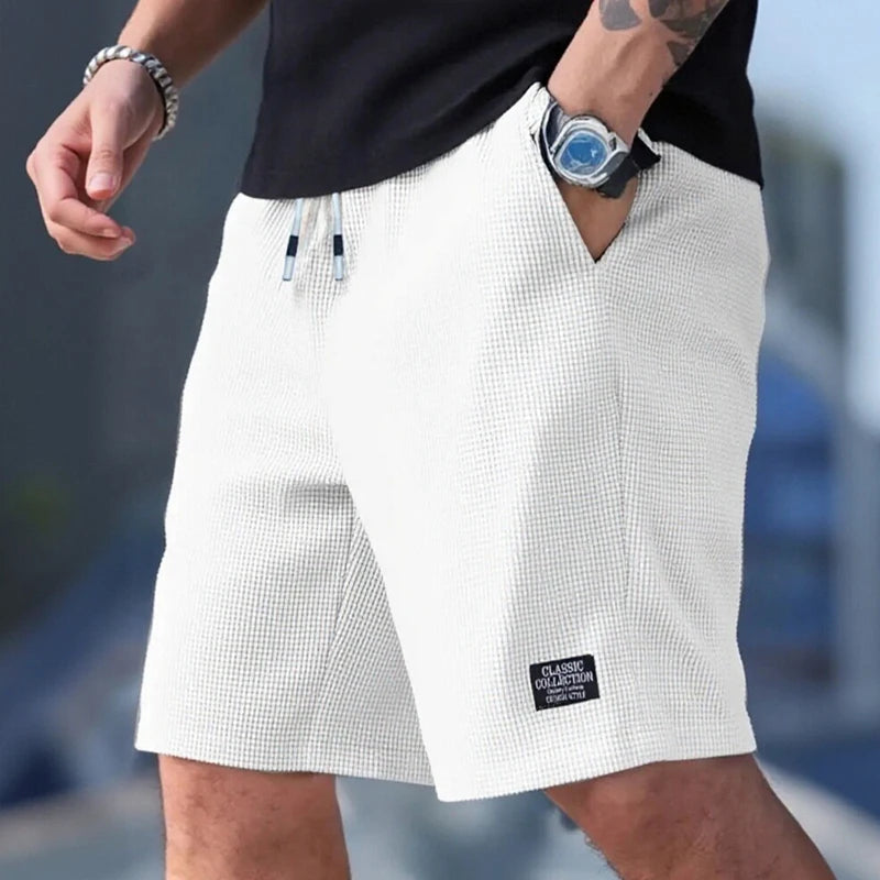 Pantaloncini Da Uomo Sportivi E Casual Con Tessuto Strutturato Traspirante Ideali Per Abbigliamento Giornaliero