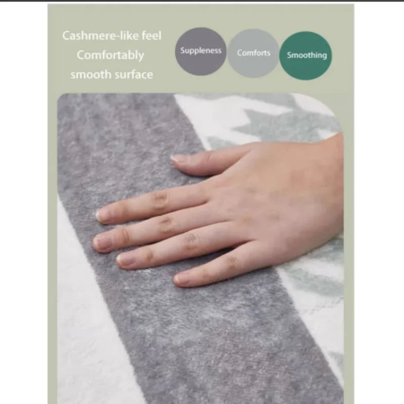 VIKAMA Tappeto Imitazione Cashmere Antiscivolo Per Bagno Ingresso Esterno Soggiorno Camera Da Letto Morbido Decor