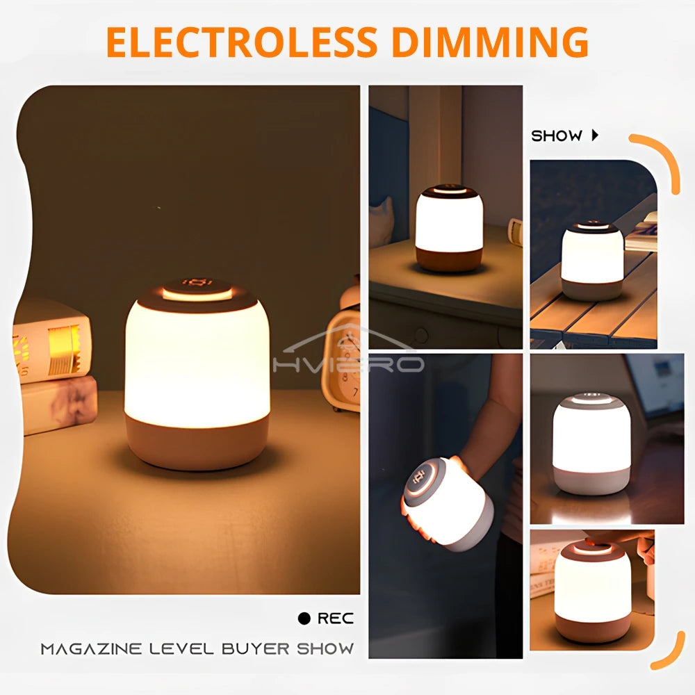 Lampada Da Tavolo Dimmerabile Con Controllo Tocco USB Ricaricabile Luce Notturna Per Camera E Soggiorno Decorazione