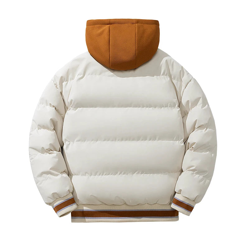 Parka Invernale Da Uomo Caldo Con Cappuccio Imbottito Termico Plus Size Multi Tasche
