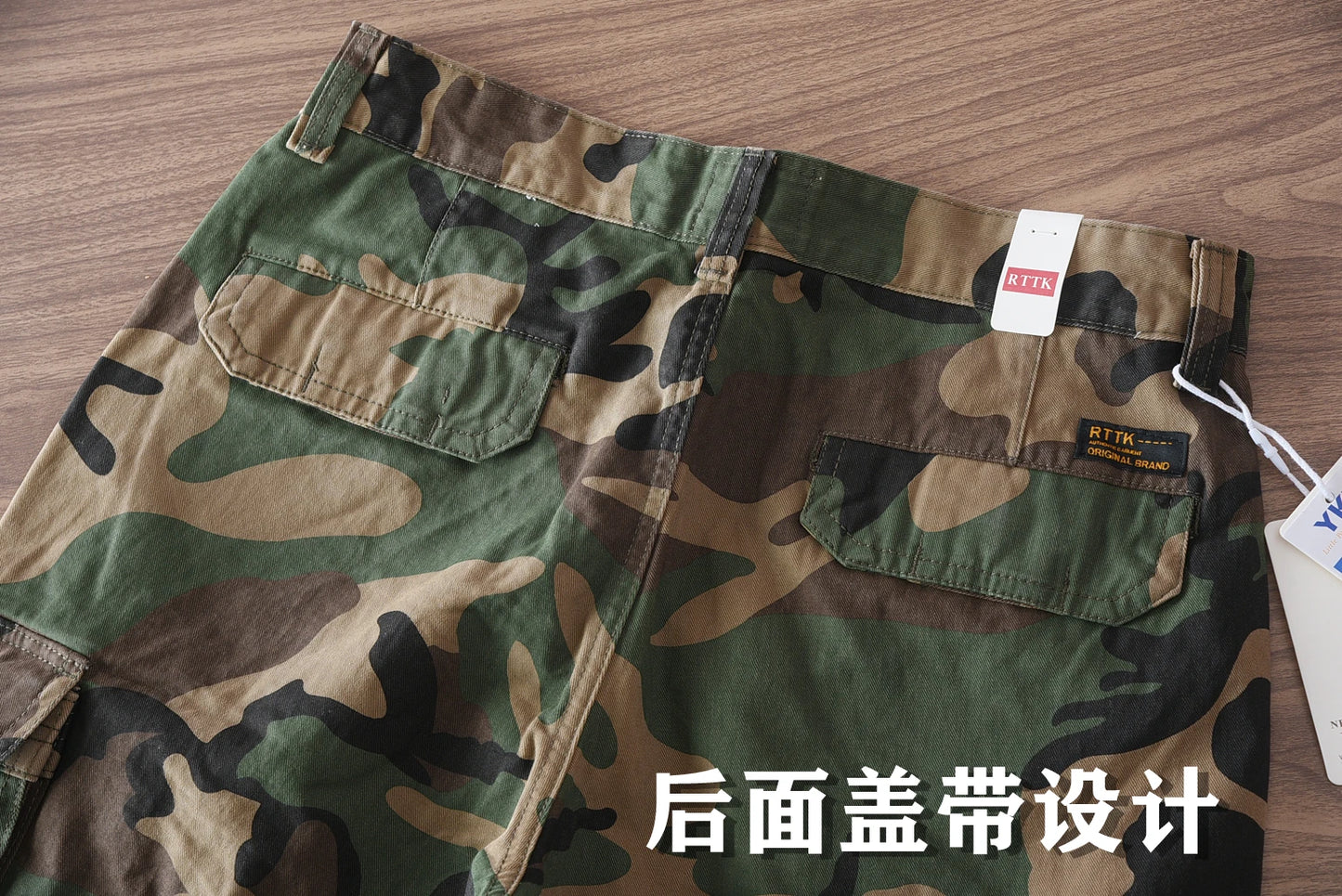 Estate New American Retro Camouflage Cargo Shorts Da Uomo In Cotone Lavato Con Multi Tasche