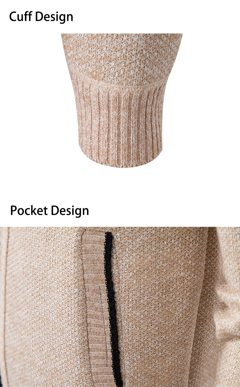Cappotto Sportivo Casual Da Uomo In Jersey Autunno Inverno Con Colletto Alla Coreana E Cerniera Frontale In Pile