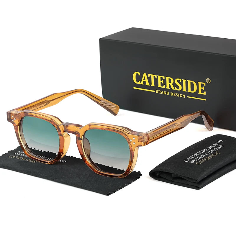 CaterSide Occhiali Da Sole Punk Unisex Con Montatura Quadrata Design Personalizzato Per Viaggi E Feste