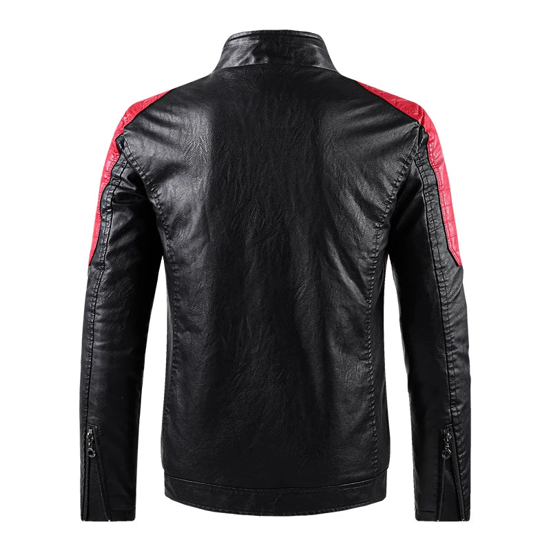 Giacche di Pelle da Uomo 2024 All'aperto Primavera Autunno Antivento Morbide Abbigliamento Casual