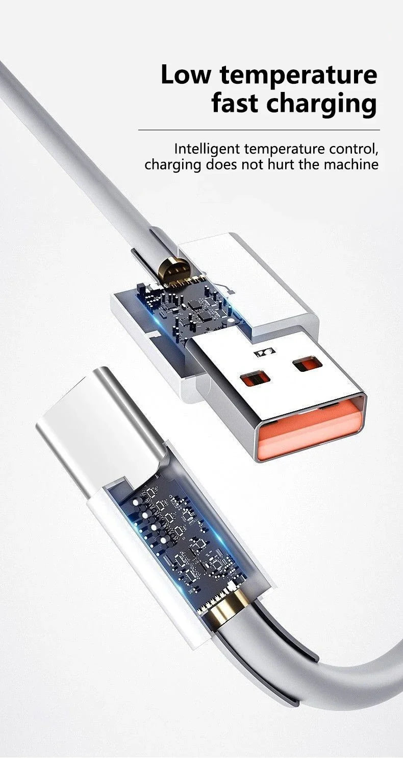 Cavo USB A A USB C 120W 10A Ricarica Ultra Veloce Per Huawei P40 Honor Xiaomi Redmi Dati 0,3m 1m 1,5m 2m