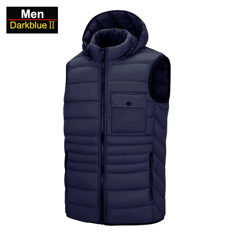 Gilet Termico Impermeabile Uomo CHRLCK per Trekking Campeggio Caccia Sci Pesca Invernale Taglia Grande Caldo e Leggero