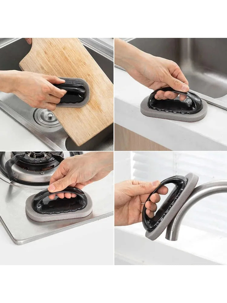 Spazzola Magica Con Spugna Smeriglio Detergente Per Gomma Cucina Bagno Ruggine Forte Decontaminazione Con Manico Utensili Pulizia Casa