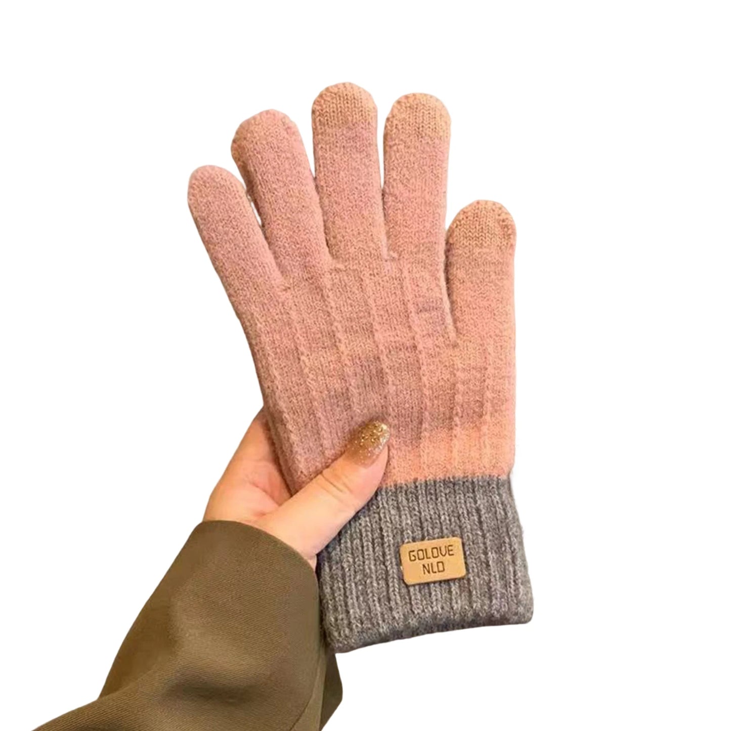 Guanti in Maglia a Trecce Donna Foderati in Pile Caldo con Touchscreen Regalo Invernale per Donna e Ragazza