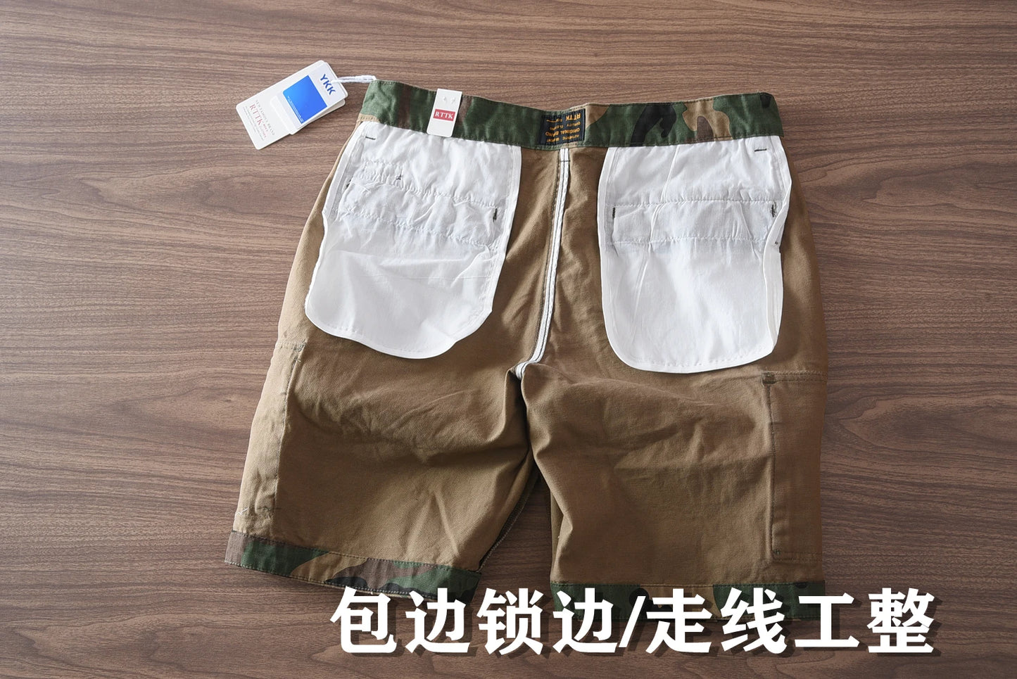 Estate New American Retro Camouflage Cargo Shorts Da Uomo In Cotone Lavato Con Multi Tasche