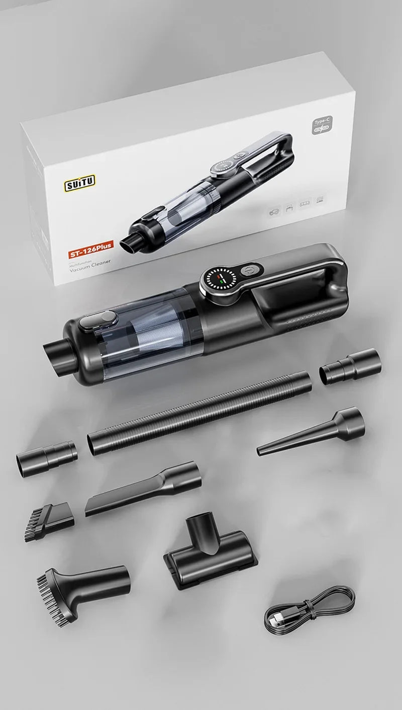 SUITU Aspirapolvere Auto Senza Fili Portatile Potente Con Pulsante Unico Per Automobilisti