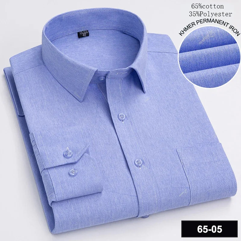 Novità Camicia Da Uomo Slim Fit Maniche Lunghe Formale Con Tasca Singola In Morbido Cotone Scozzese Per Ufficio